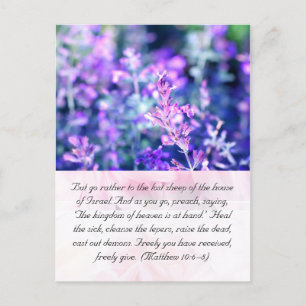 Postal Paso de la Biblia, lavanda
