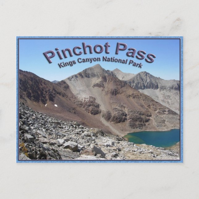 Postal Paso del pinchot en el sendero John Muir (Anverso)