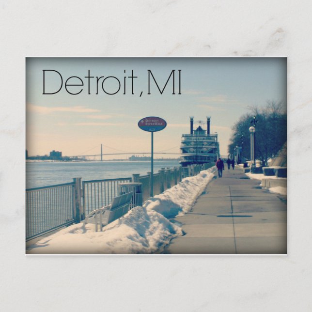 Postal Paso elevado de Detroit (Anverso)