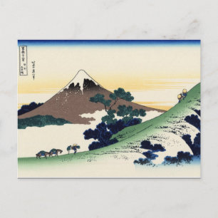 Postal ¿Paso Inume, Kōshū? (por Hokusai)