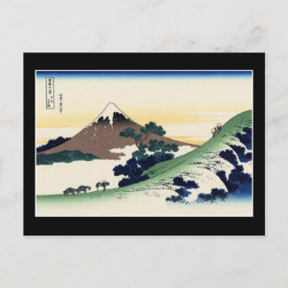 Postal Paso Inume, Kōshū (por Hokusai)