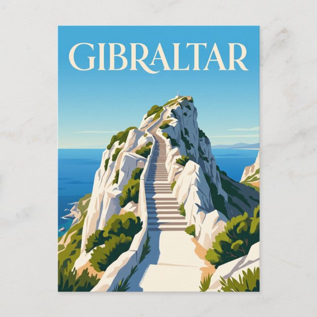Postal Pasos Mediterráneos Gibraltar (Anverso)