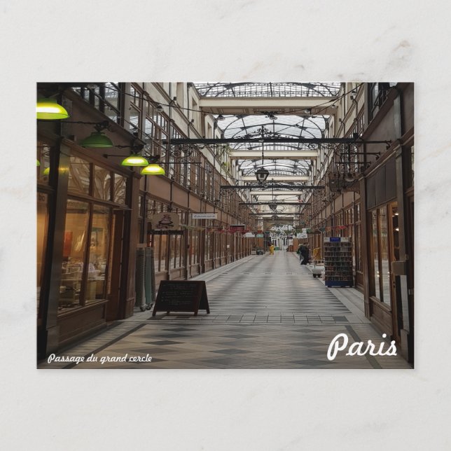 Postal Passage du grand cercle Paris (Anverso)
