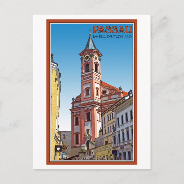 Postal Passau - Pfarrkirche St Paul (Anverso)