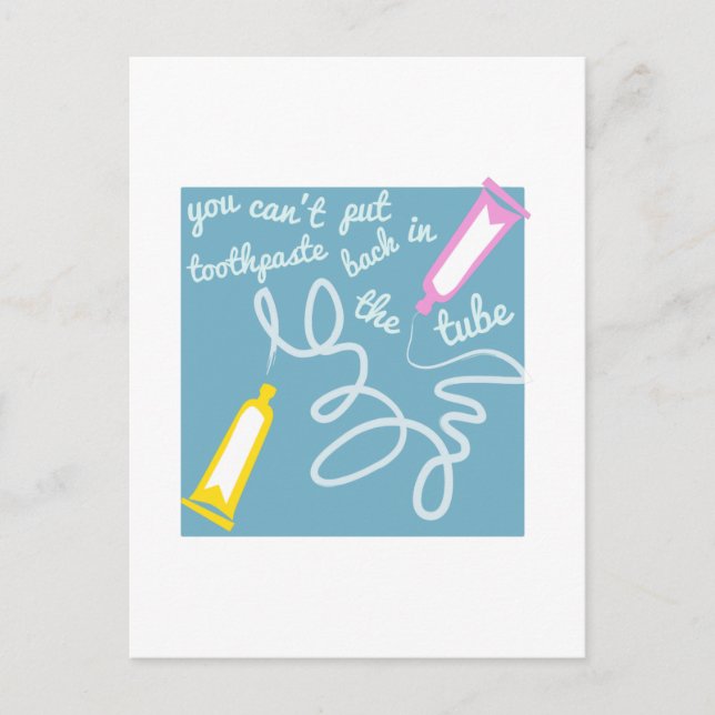Postal Pasta dental en el tubo (Anverso)