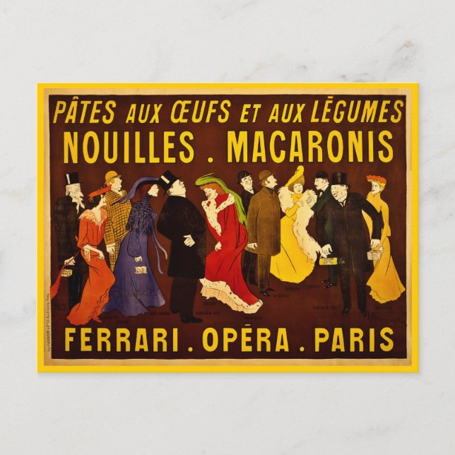 Postal Pasta y fideos de Leonetto Cappiello (Anverso)