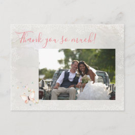 Postal Pastel Butterflies Gracias Postcard