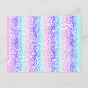 Postal Pastel Candy Swirls   Patrón de fantasía suave a r