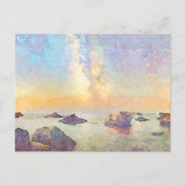 Postal *~ Pastel Cannelle Beach Italia Sunset AP12
