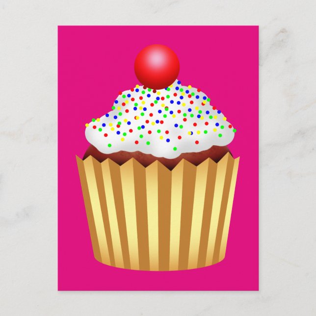 Postal Pastel con salpicaduras y cerezo arriba (Anverso)