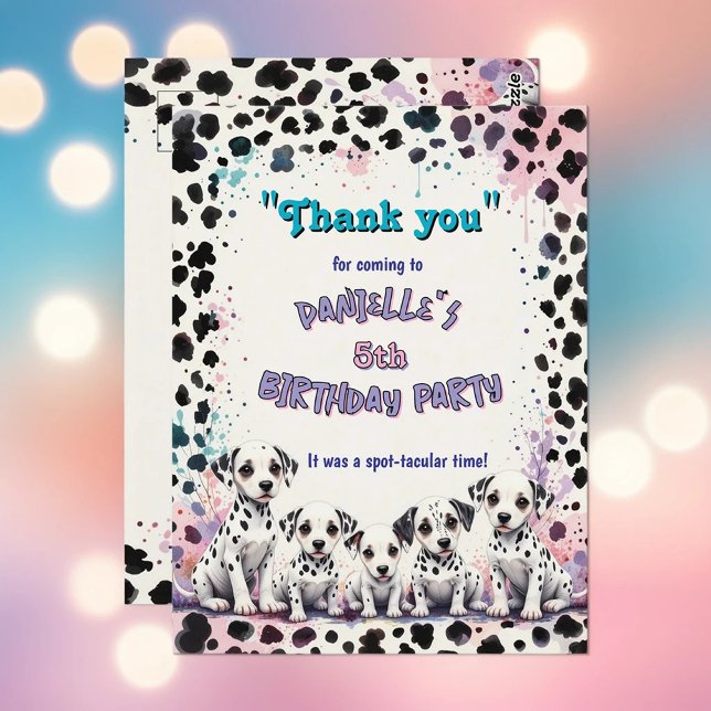 Postal Pastel Dalmatian Spot-tacular Gracias (Subido por el creador)