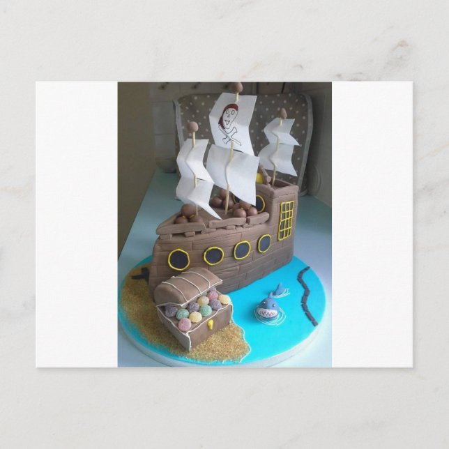 Postal Pastel de barco 1 (Anverso)