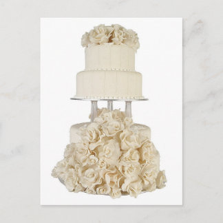 Postal Pastel de Boda base Rosa