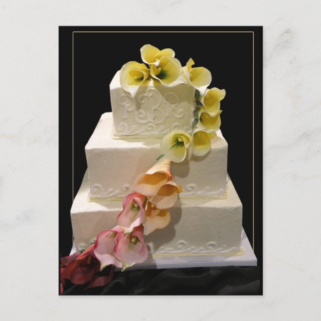Postal Pastel de boda Calla lily (Anverso)