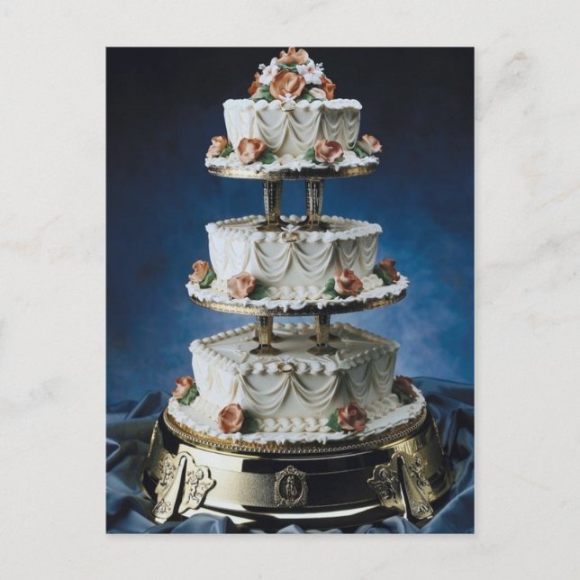 Postal Pastel de Boda de capa independiente (Anverso)