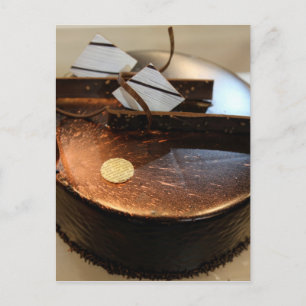 Postal Pastel de chocolate