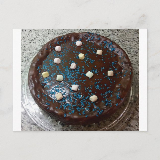 Postal Pastel de chocolate (Anverso)