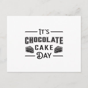 Postal Pastel de chocolate Día de cacao Regalo de dulce d