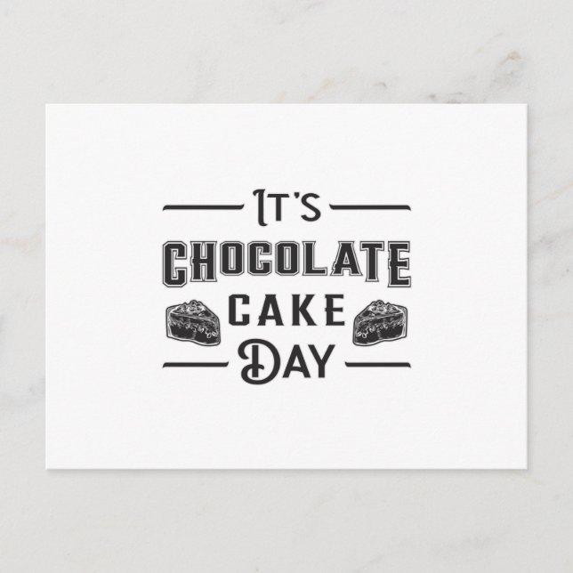 Postal Pastel de chocolate Día de cacao Regalo de dulce d (Anverso)