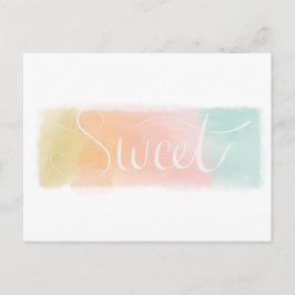 Postal Pastel de color dulce