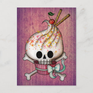 Postal Pastel de cráneo dulce