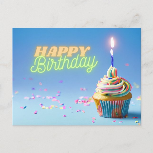 Postal Pastel de Cumpleaños (Anverso)