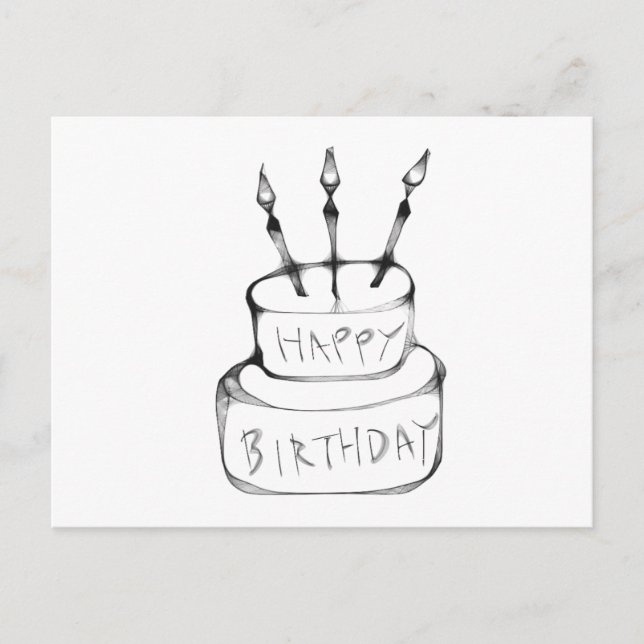 Postal Pastel de cumpleaños (Anverso)