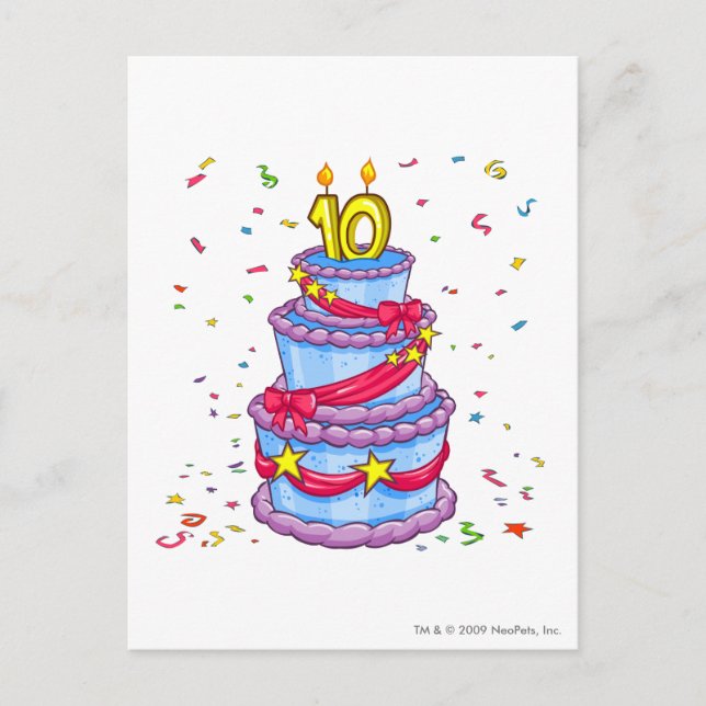 Postal Pastel de cumpleaños (Anverso)