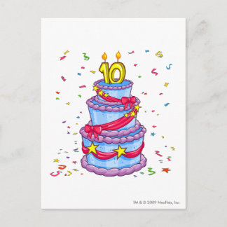 Postal Pastel de cumpleaños