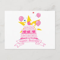 Pastel de cumpleaños de 6 años