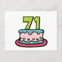 Pastel de cumpleaños de 71 años