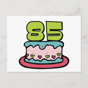 Postal Pastel de cumpleaños de 85 años