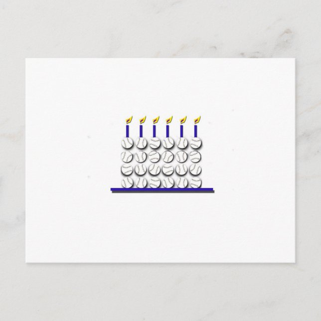 Postal Pastel de cumpleaños de béisbol (Anverso)