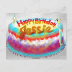 Postal Pastel de cumpleaños de Jessie en 2014