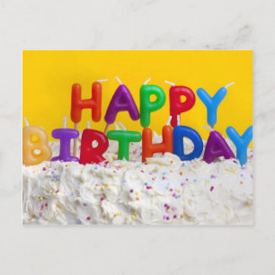 Postal pastel de cumpleaños feliz con mensaje