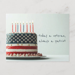 Postal Pastel de cumpleaños Patriot