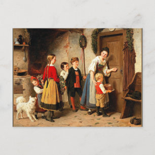 Postal Pastel de cumpleaños, pintura antigua