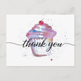 Postal Pastel de dulce acuarela Sin logo Panadería
