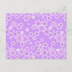 Postal Pastel de nieve contra lavanda