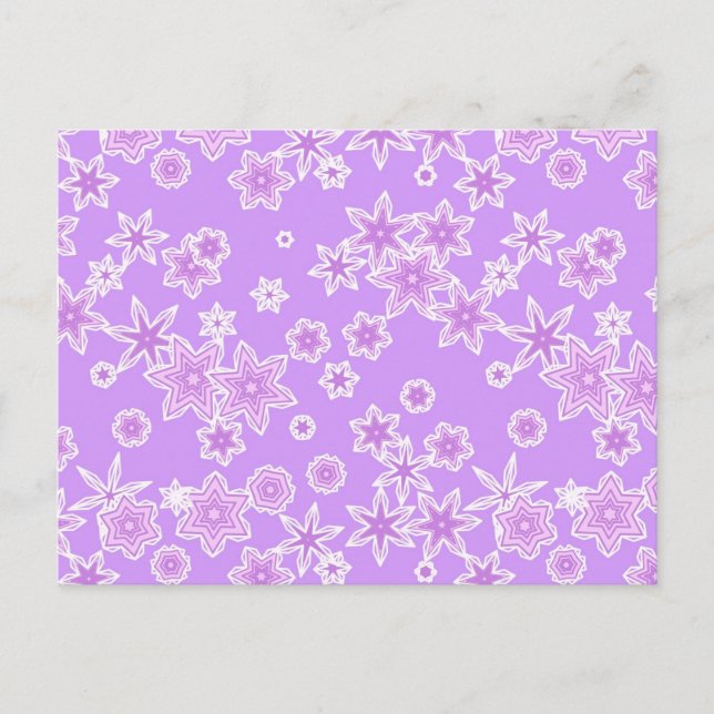 Postal Pastel de nieve contra lavanda (Anverso)
