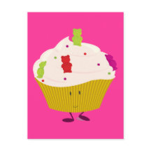 Pastel de oso de chicle sonriente