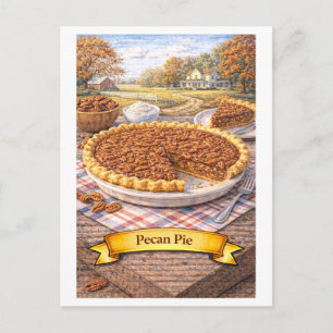 Postal Pastel de Pecán (Serie de Comida Americana)