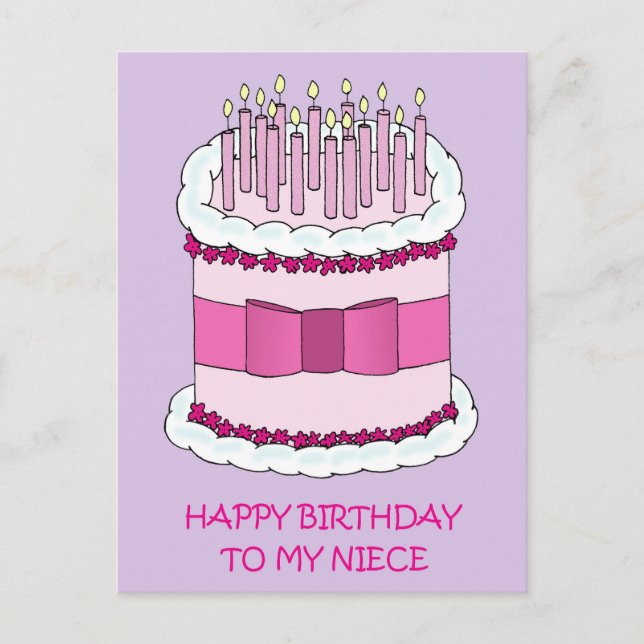 Postal Pastel de Personalizado de cumpleaños feliz a la s (Anverso)