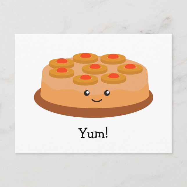 Postal Pastel de piña boca abajo (Anverso)