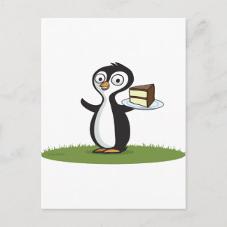 Postal Pastel de pingüino