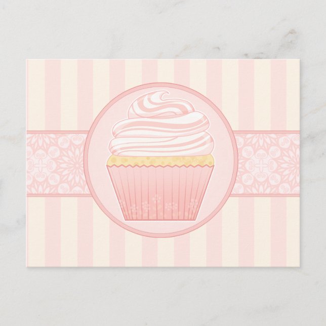 Postal Pastel elegante rosa dulce (Anverso)