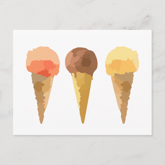 Postal Pastel helado sorbet de verano (Anverso)