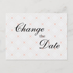 Postal Pastel Peach y Cream Geometric Change Date