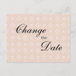 Postal Pastel Peach y Gold Geometric cambiar la fecha