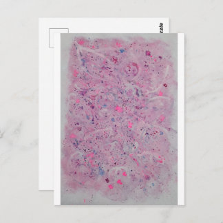 Postal Pastel Pink Watercolor Abstract